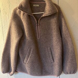 Madewell Purple Sherpa Pullover